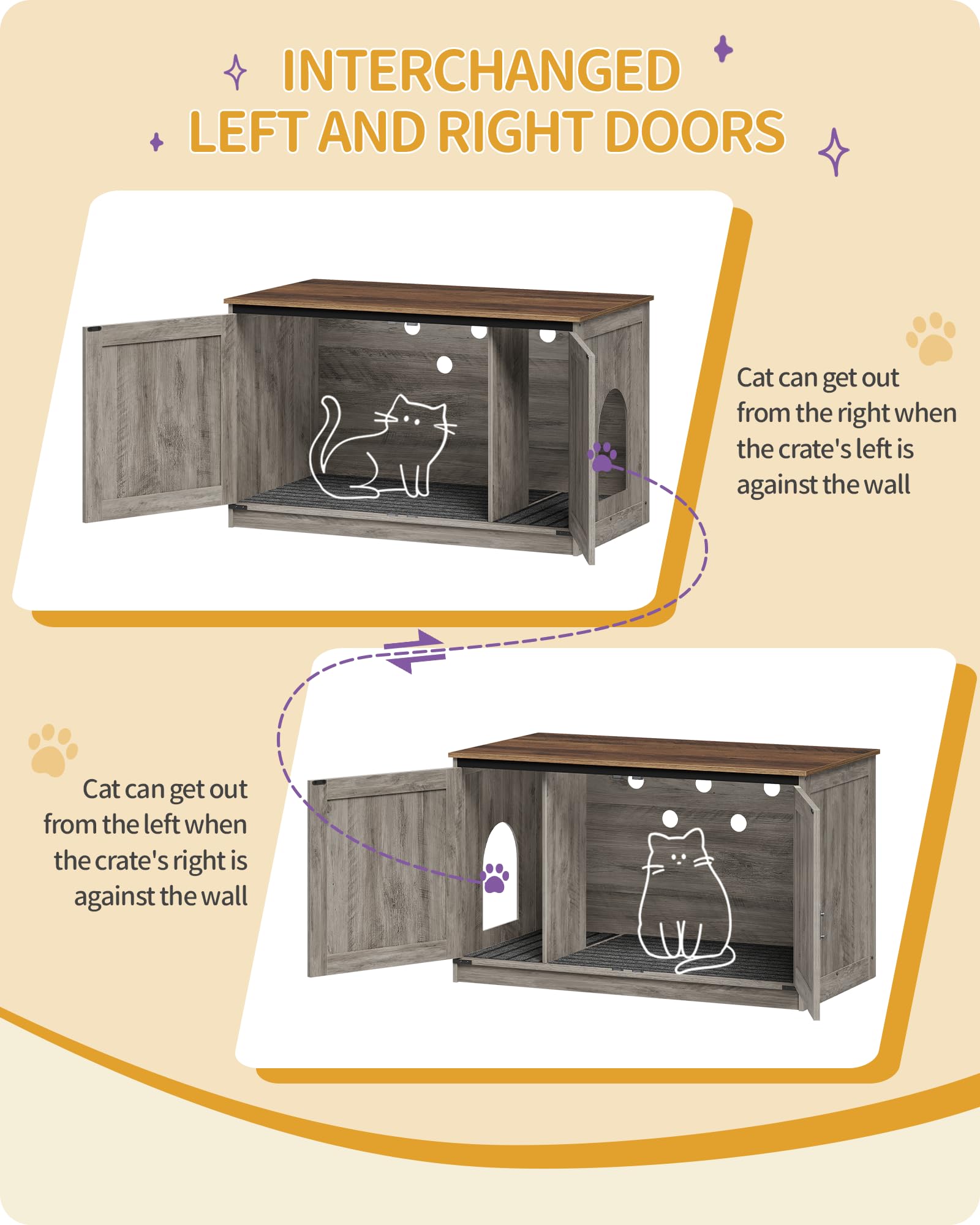Hzuaneri front door lock helps keep litter contained.