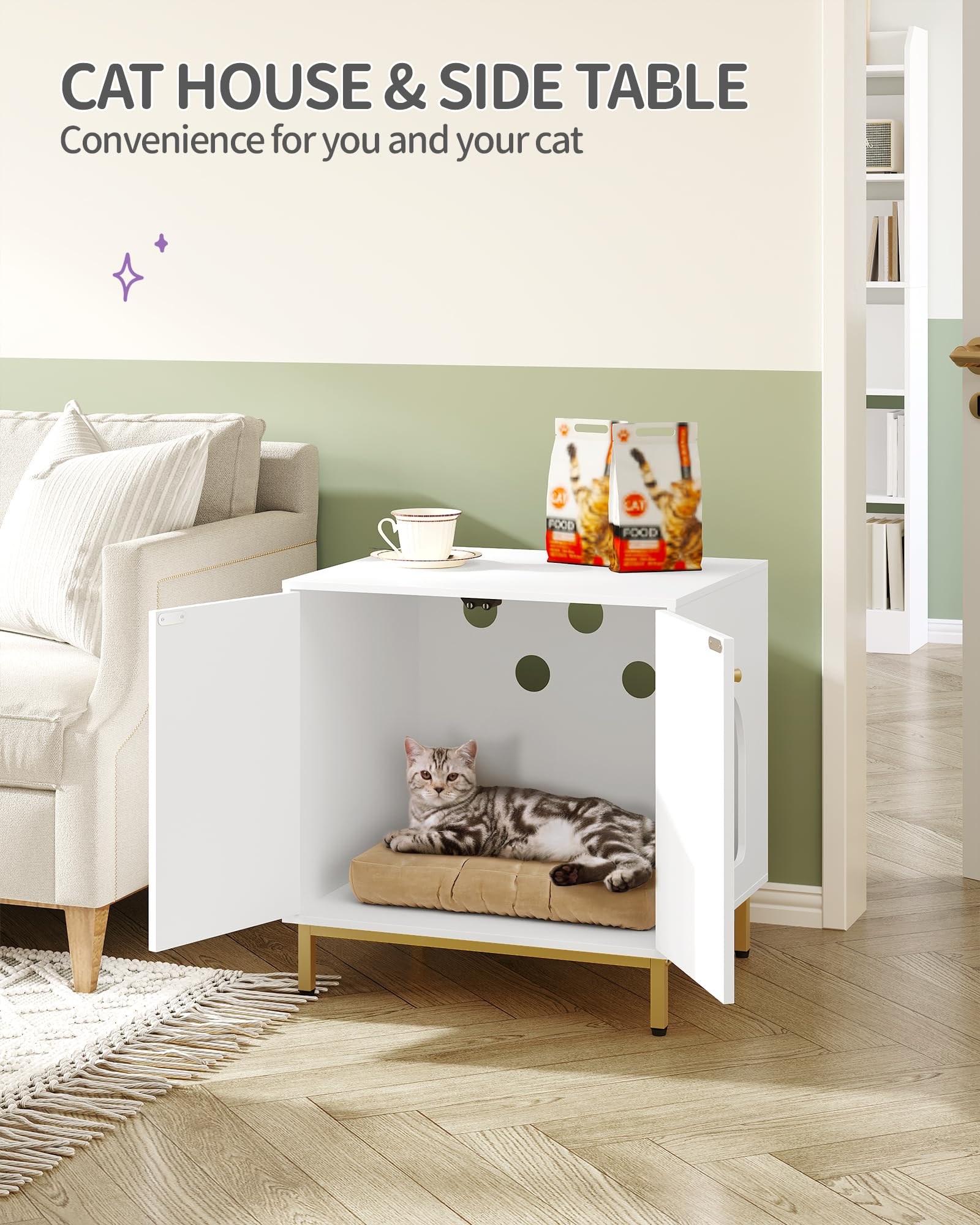 Hzuaneri CB81203G exchangeable entrance offers flexible cat access.