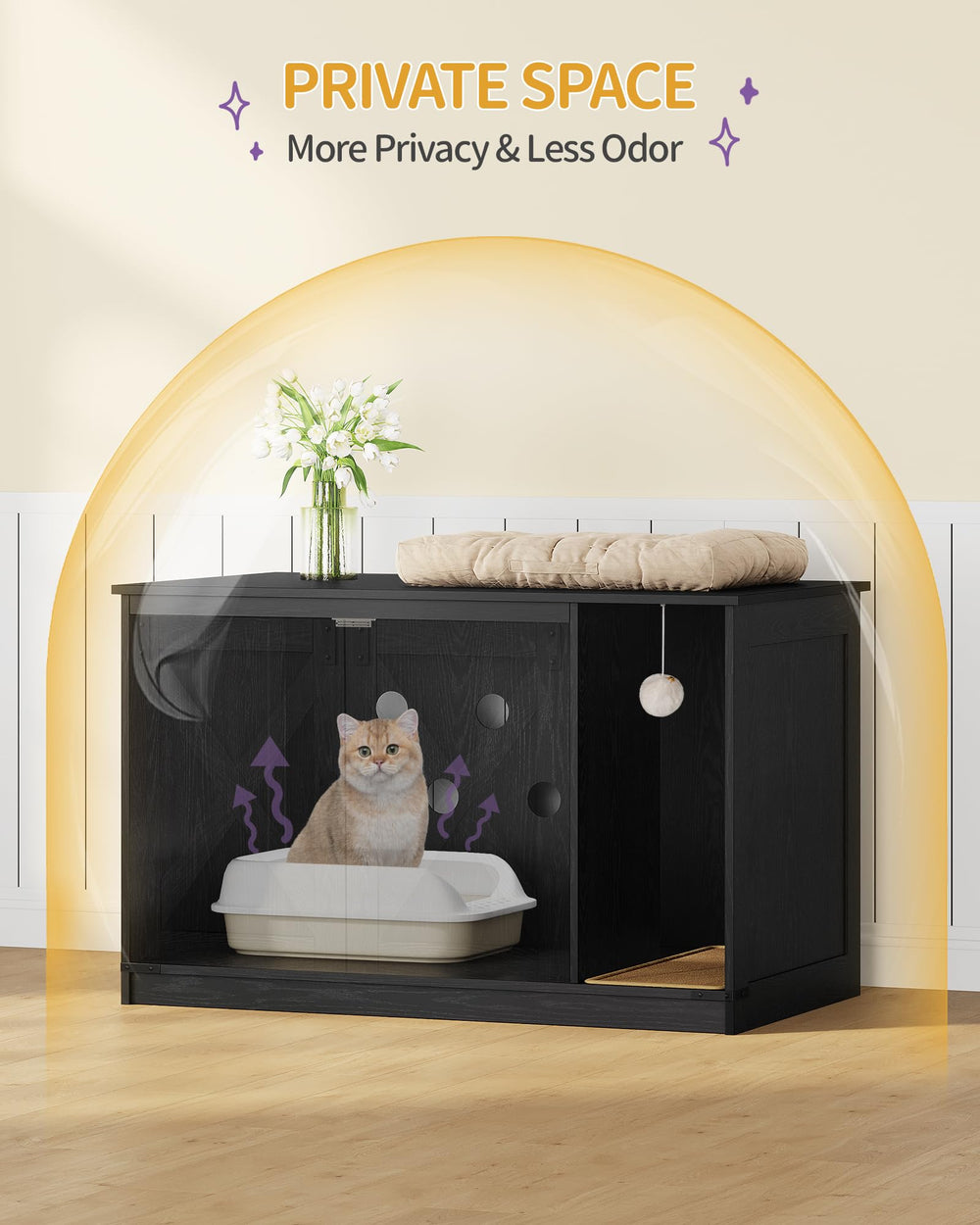 Hzuaneri cat scratching ball with bell encourages play without mess.