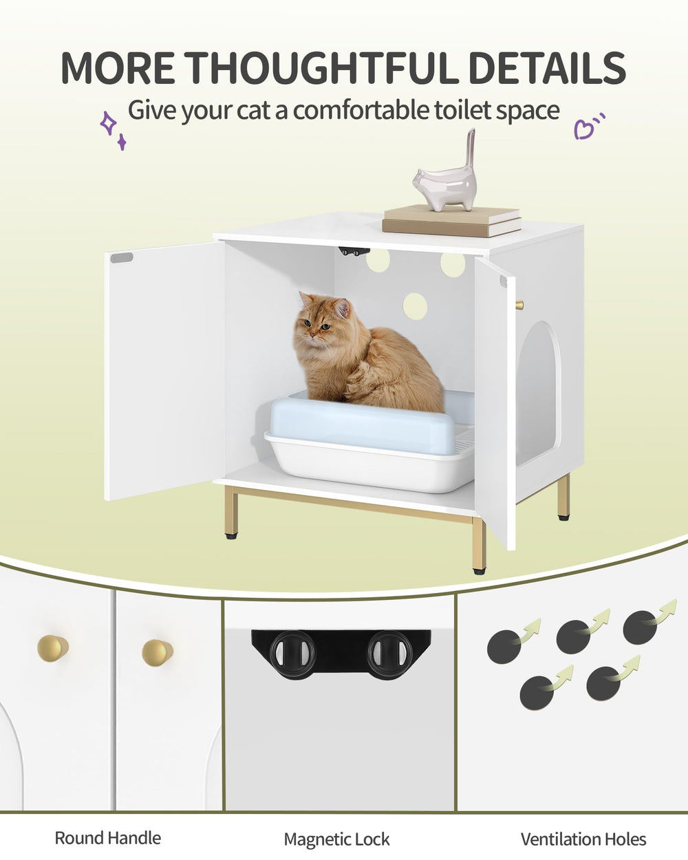 Hzuaneri CB81203G top surface doubles as an end table for decor.