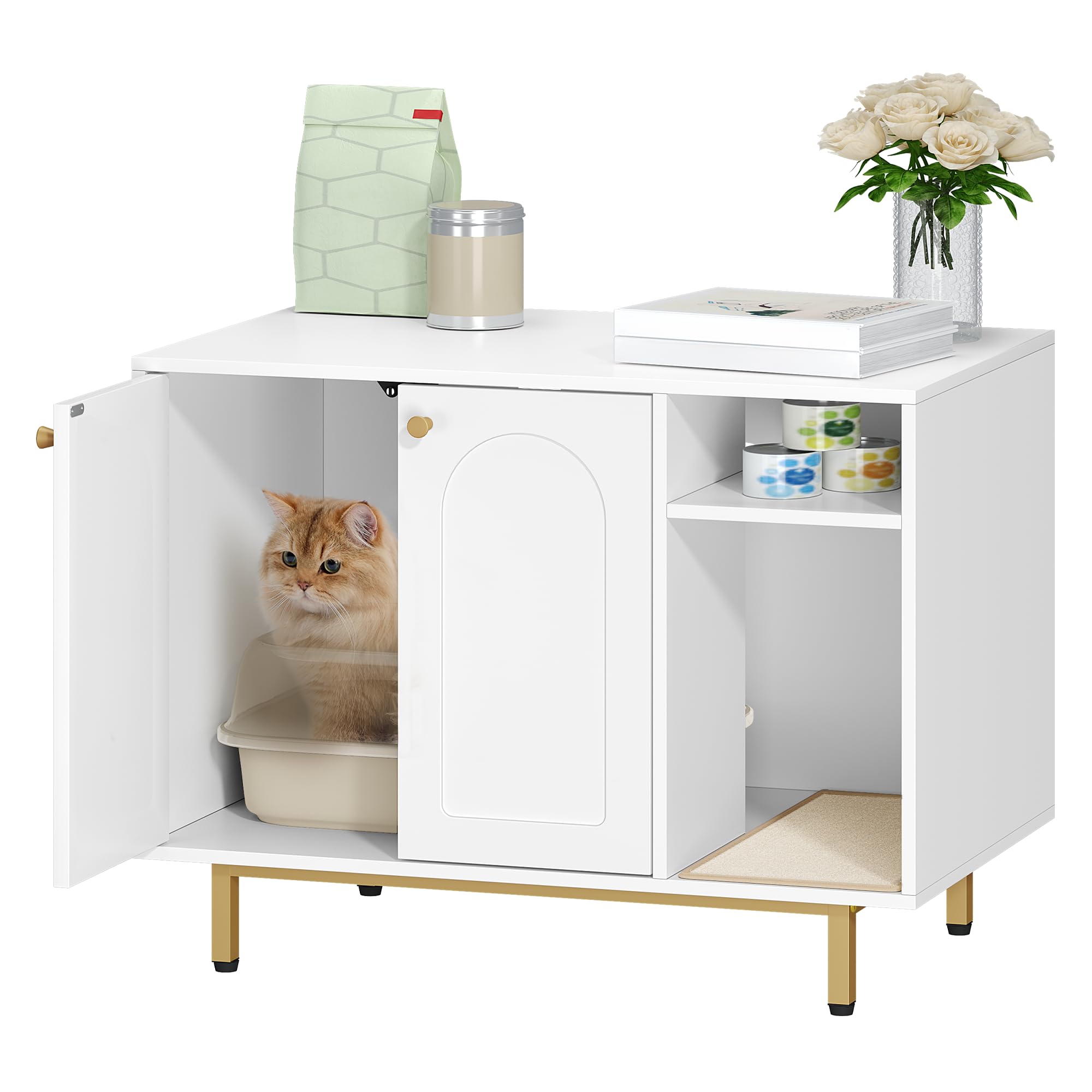 Hzuaneri easy-clean design allows tidy maintenance under the cabinet.