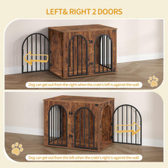 Hzuaneri arch-door crate blends with modern furniture while housing your pet.