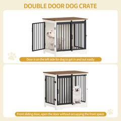 Hzuaneri two-door crate provides convenient access and security.