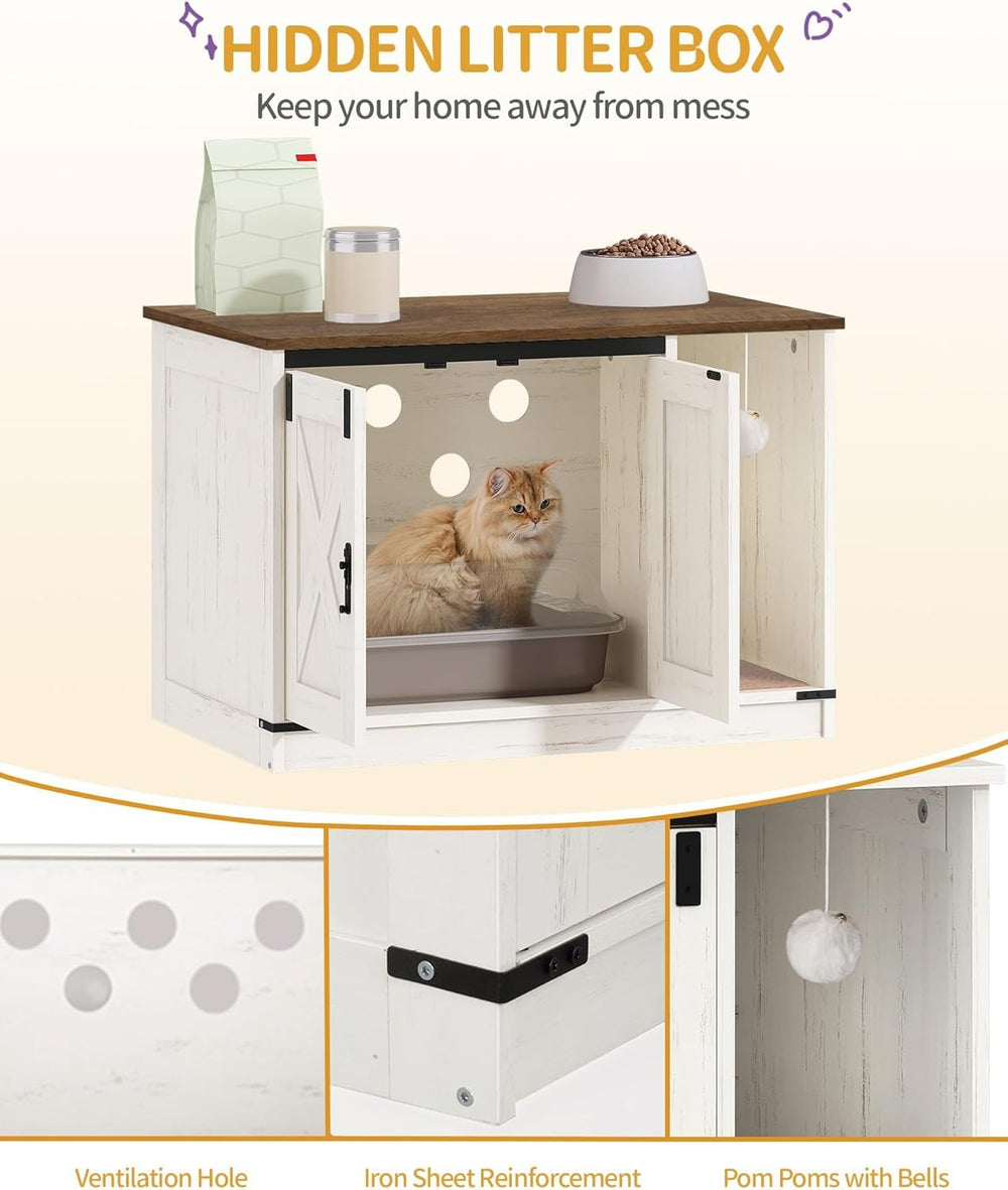 Hzuaneri interior carpet prevents litter scatter while providing comfy footing for curious cats.