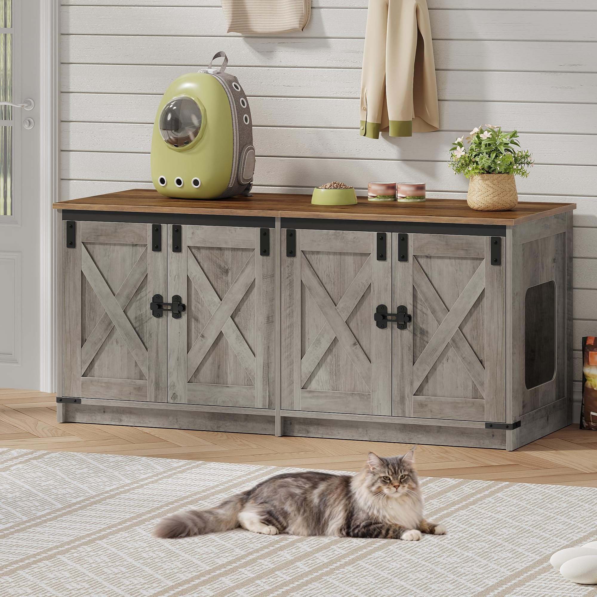 Hzuaneri magnetic lock on door keeps cats safe and secure
