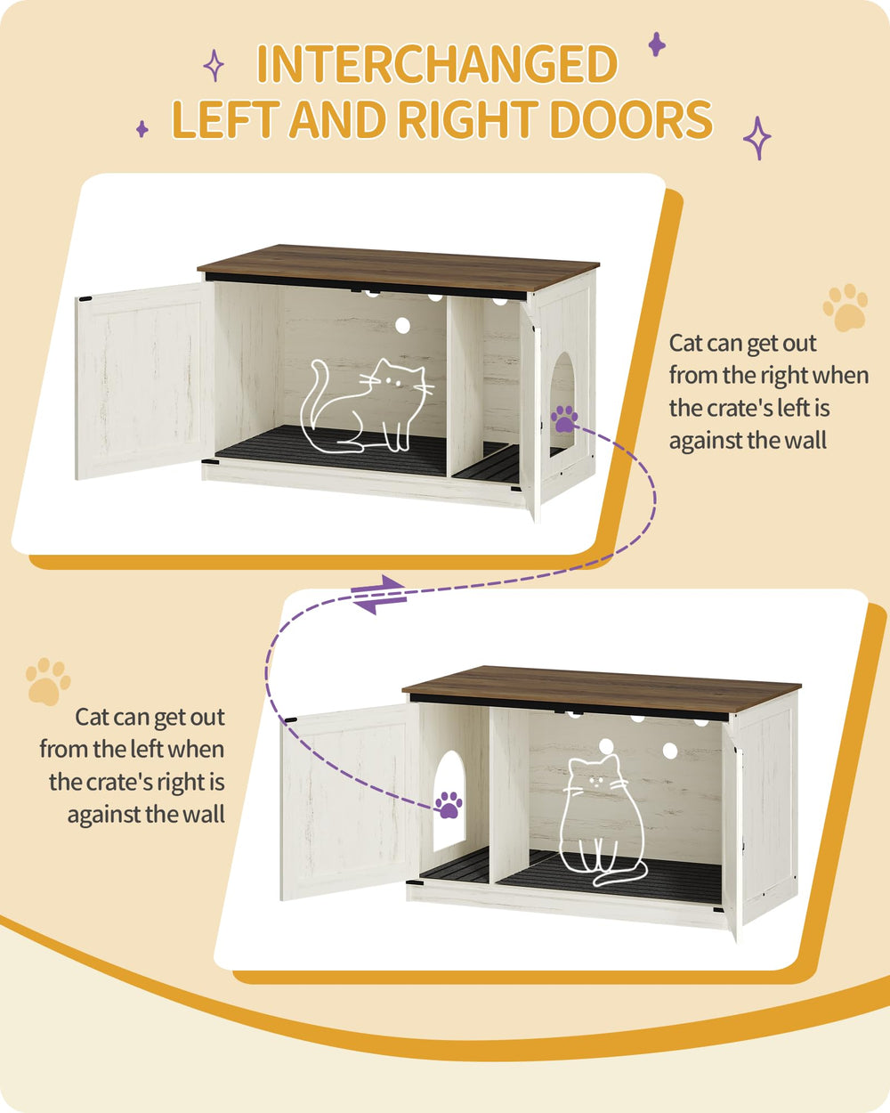 Moisture-proof pads protecting the cabinet from water exposure
