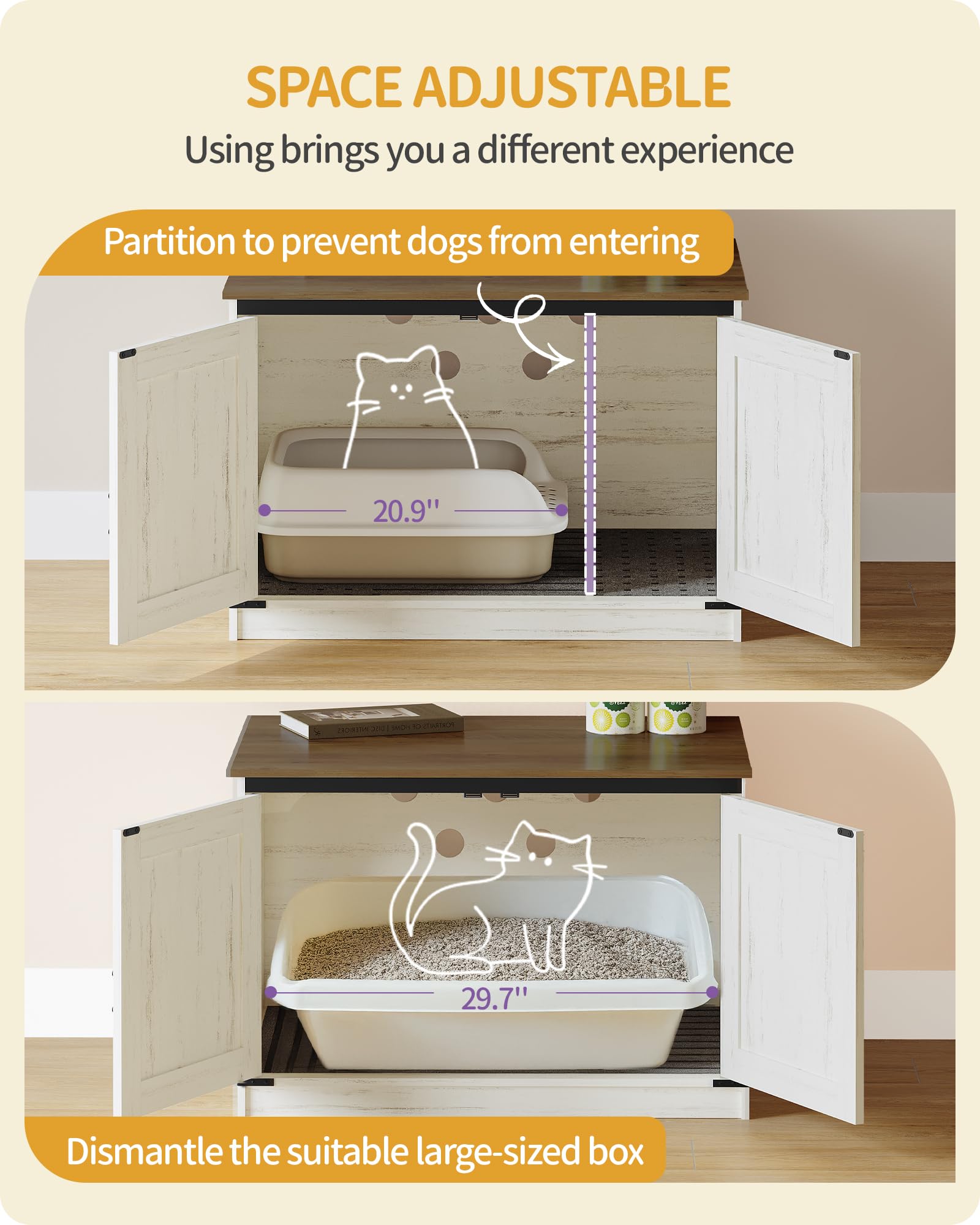 Hzuaneri moisture-proof pads protect the furniture from moisture and litter splashes
