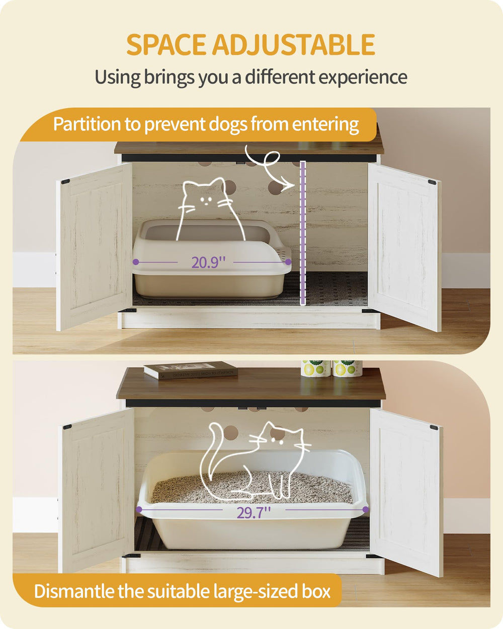 Hzuaneri moisture-proof pads protect the furniture from moisture and litter splashes