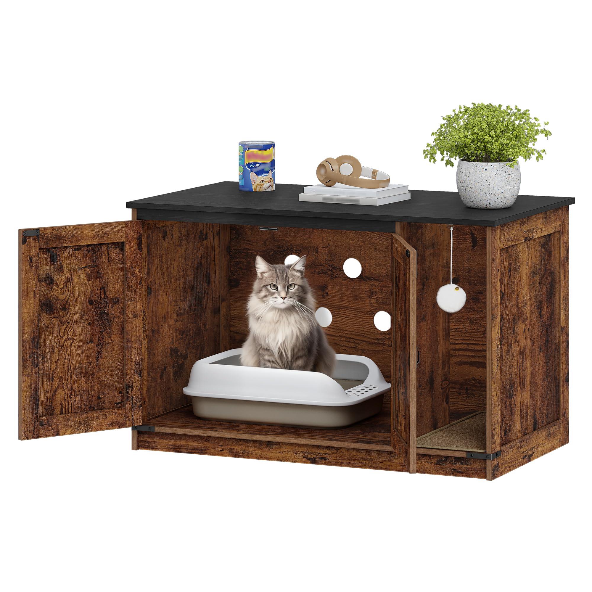 Hzuaneri multipurpose cat furniture blends into hallways and bedrooms as a cat house.