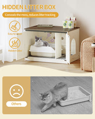 Hzuaneri hidden litter box front door allows left or right entry