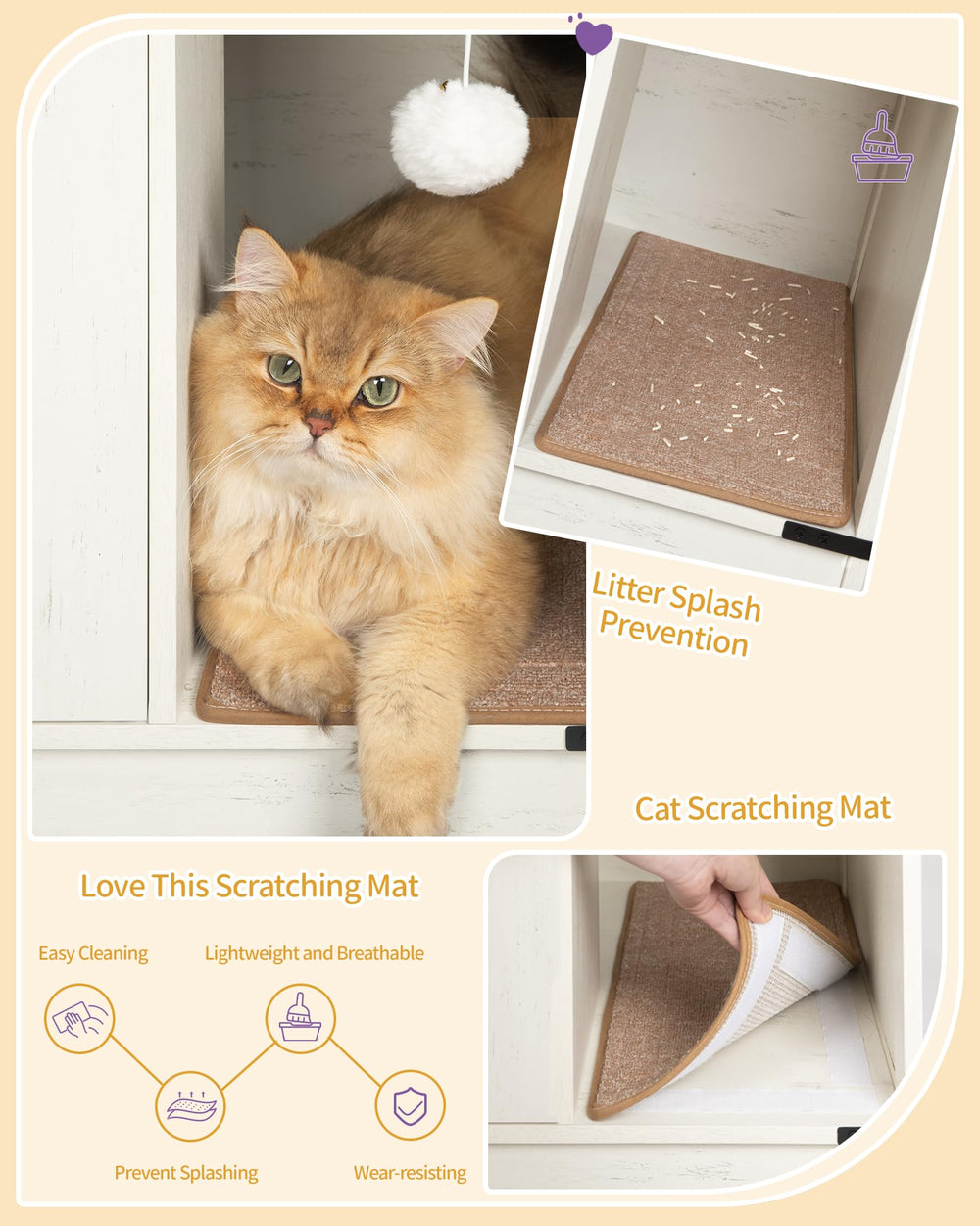 Hzuaneri sturdy-latch ensures cabinet stays closed for safety.