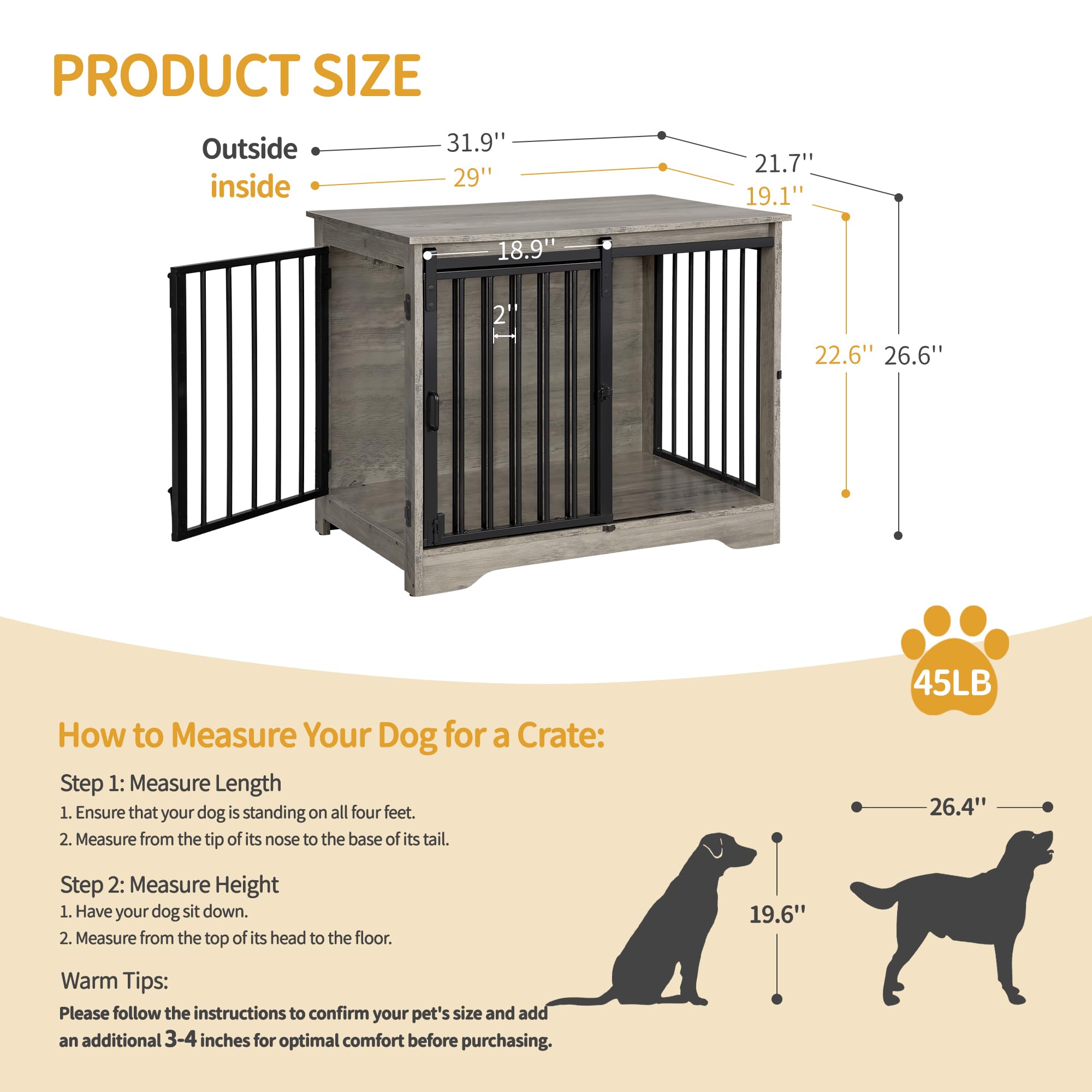 Hzuaneri wooden kennel interior reveals sturdy construction and easy cleaning