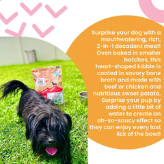 I AND LOVE AND YOU bone-broth-coated kibble enhances flavor and hydration.