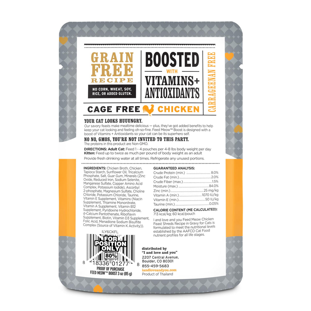 i and love and you feed meow boost chicken grain-free broth for hydration.
