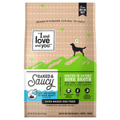 I AND LOVE AND YOU Lamb + Sweet Potato dry kibble bites for protein-rich meals.