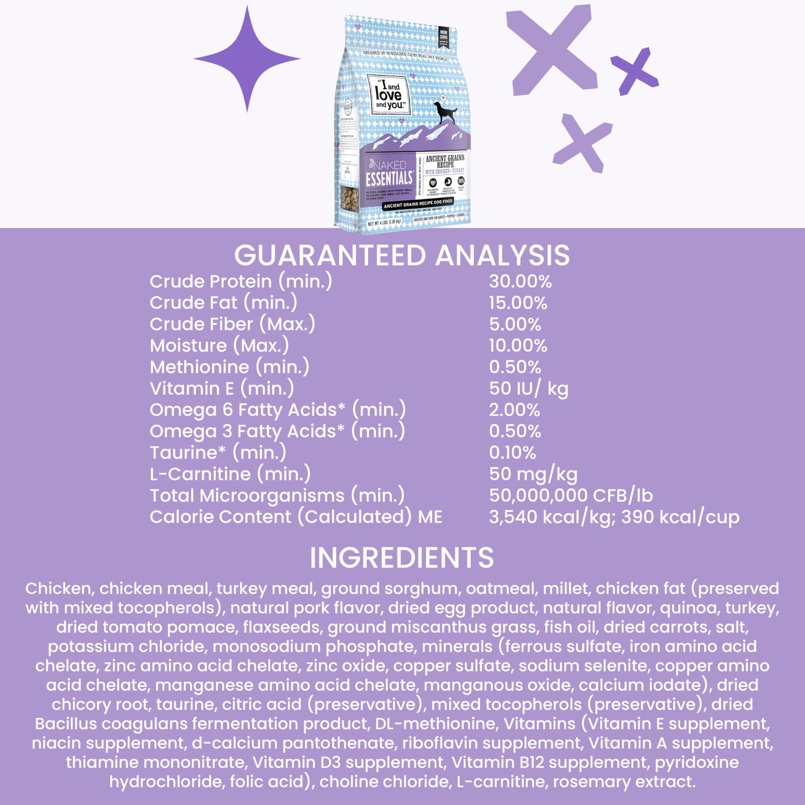 I and love and you Naked Ancient Grains with probiotics image emphasizing gut health benefits