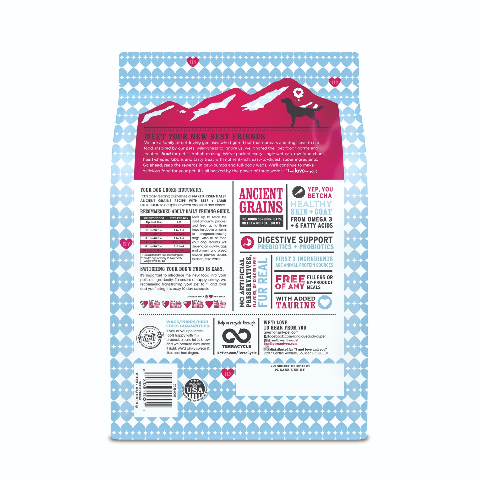 I and Love and You Naked Essentials Ancient Grains kibble with quinoa and millet for steady energy