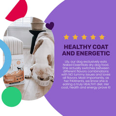 USDA chicken and duck listed as top ingredients in Naked Essentials dry dog food