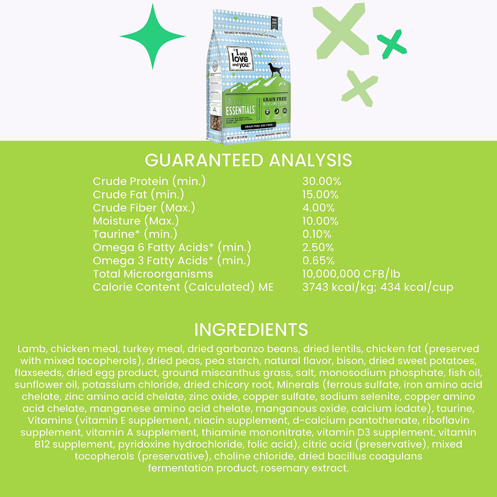 No-fillers kibble from Naked Essentials for lean nutrition