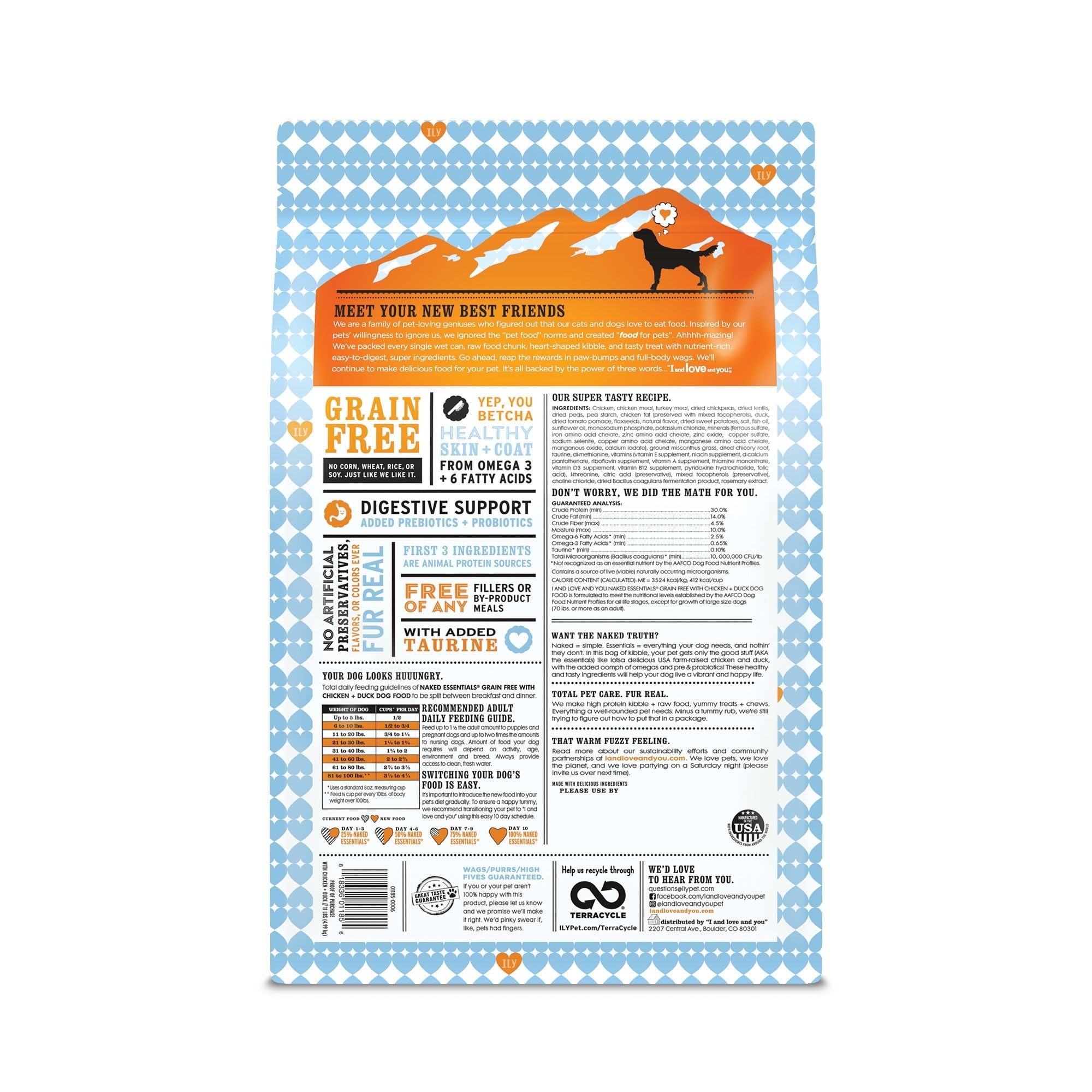 I and Love and You Naked Essentials protein-boost kibble supports lean muscle and energy.