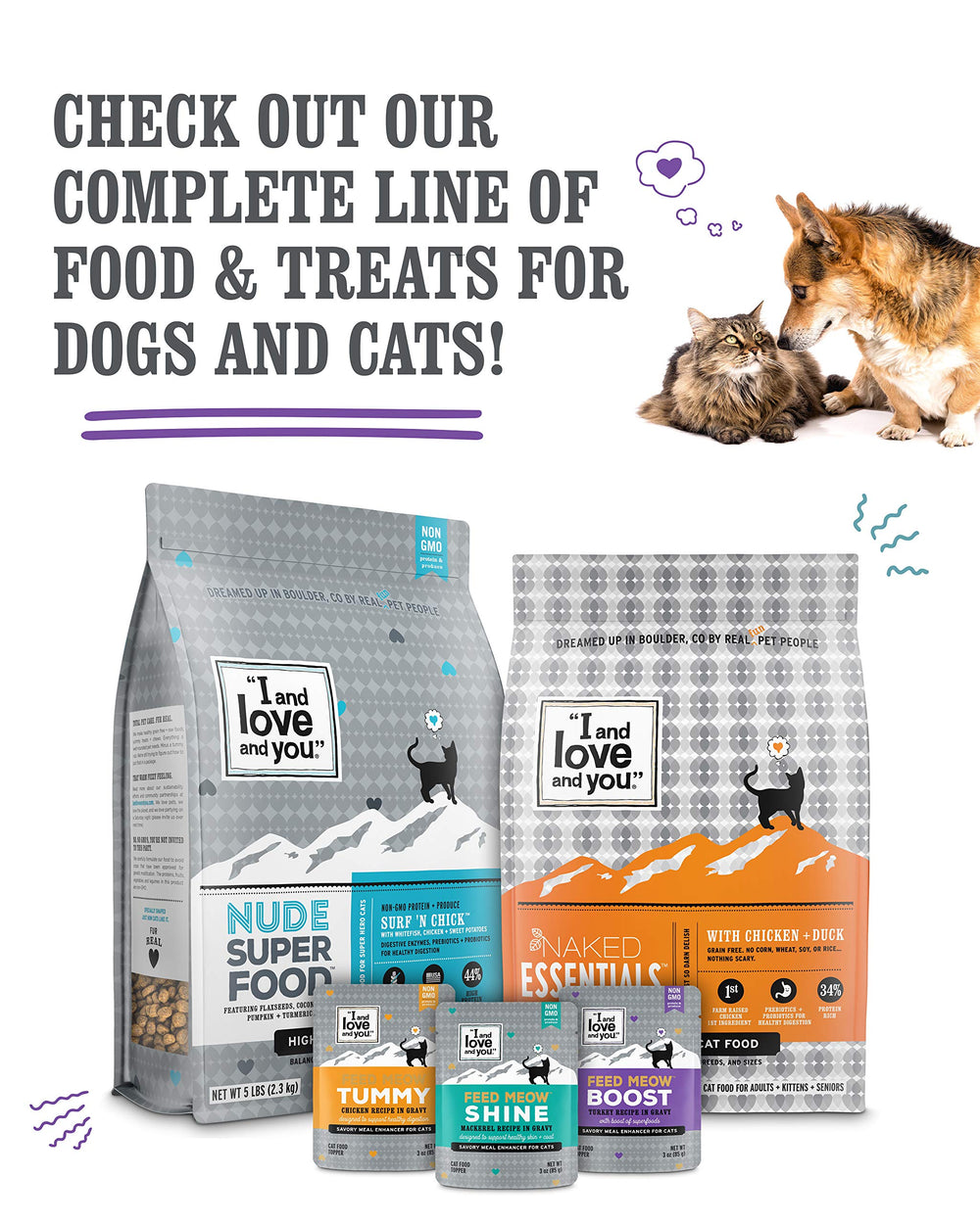 I and Love and You Ninja Cat Jiu Jit Stew variety pack for changing flavors.