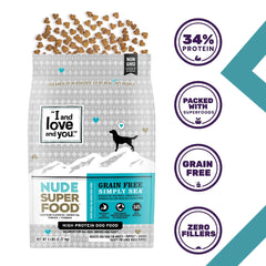 I AND LOVE AND YOU Nude Super Food poultry-free formula for sensitive tummies.