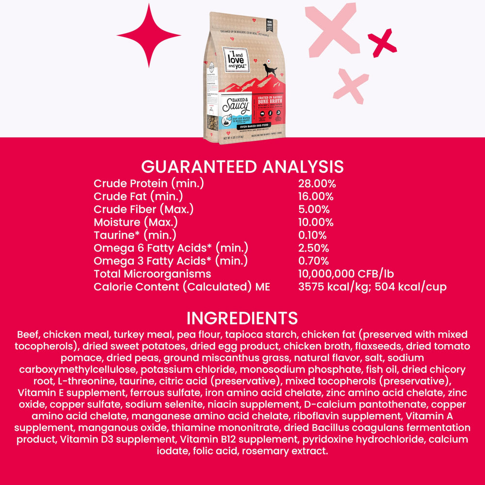 I AND LOVE AND YOU includes prebiotics and probiotics to aid easy digestion.