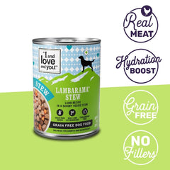 I and Love and You Lambarama Stew can image showing label and ingredients