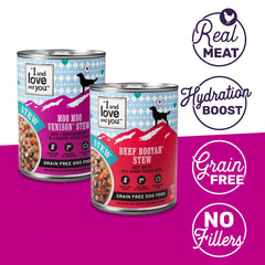 I and Love and You venison can close-up highlighting real meat flavor boosts appetites