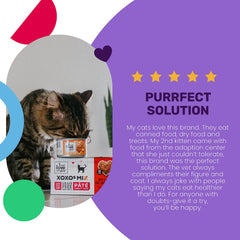 I AND LOVE AND YOU XOXOs dual-protein pate can, variety appeals to picky eaters.