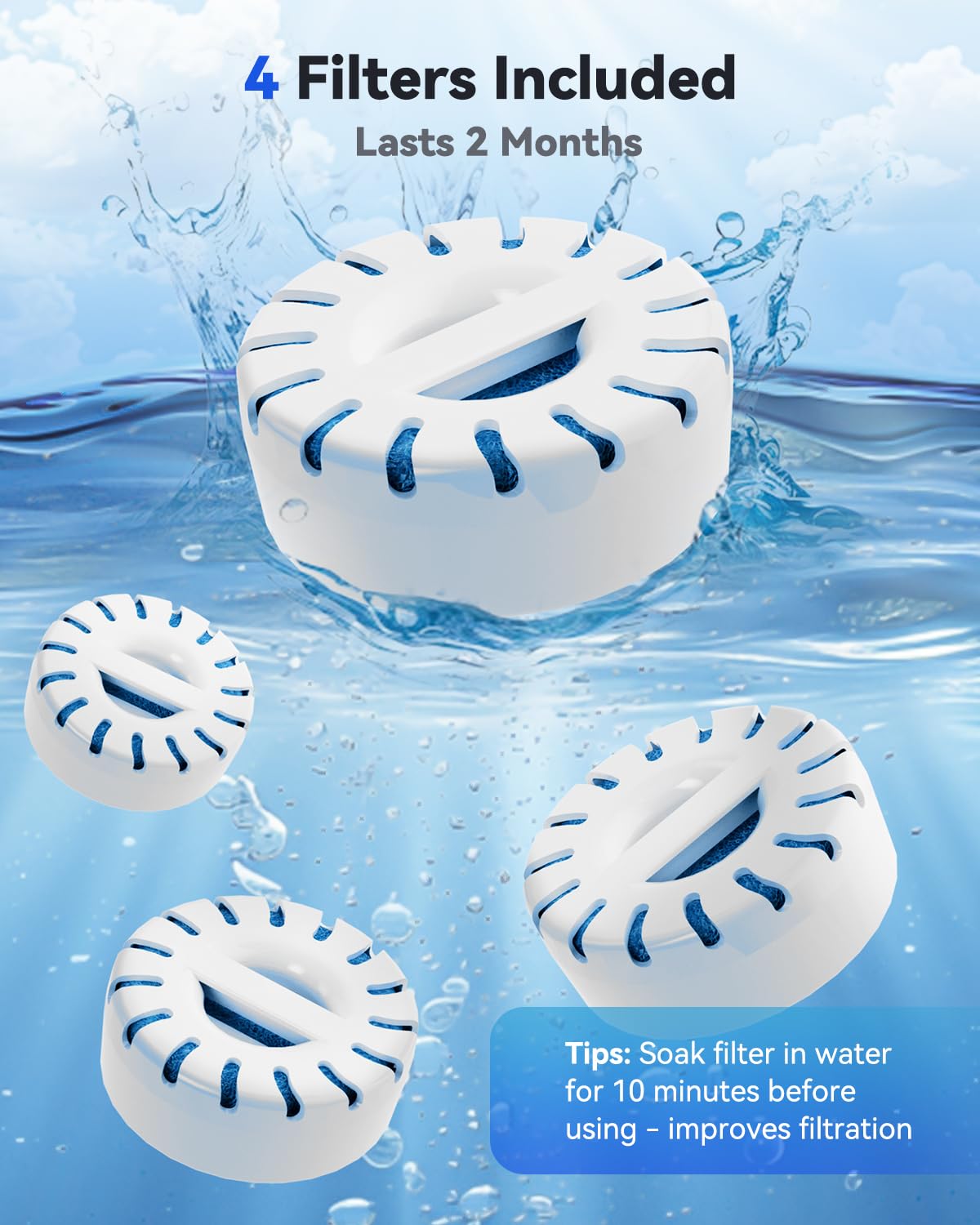 IAD BPA-free filter supports safe drinking water for dogs.