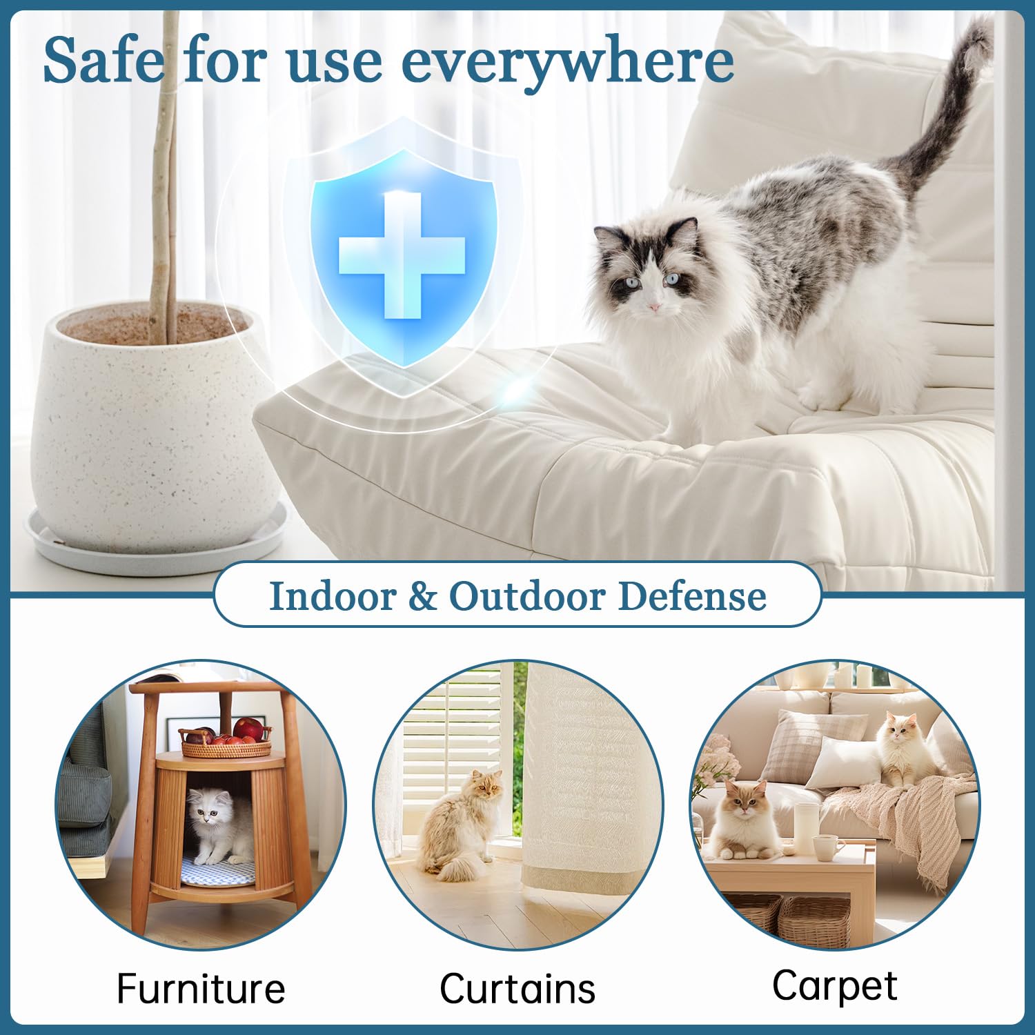 iALTERLL Cat Deterrent Spray near sofa corners protects upholstery from scratching