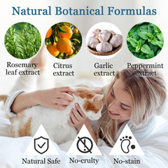 iALTERLL citrus-based deterrent applied on rugs and sofas to train cats safely