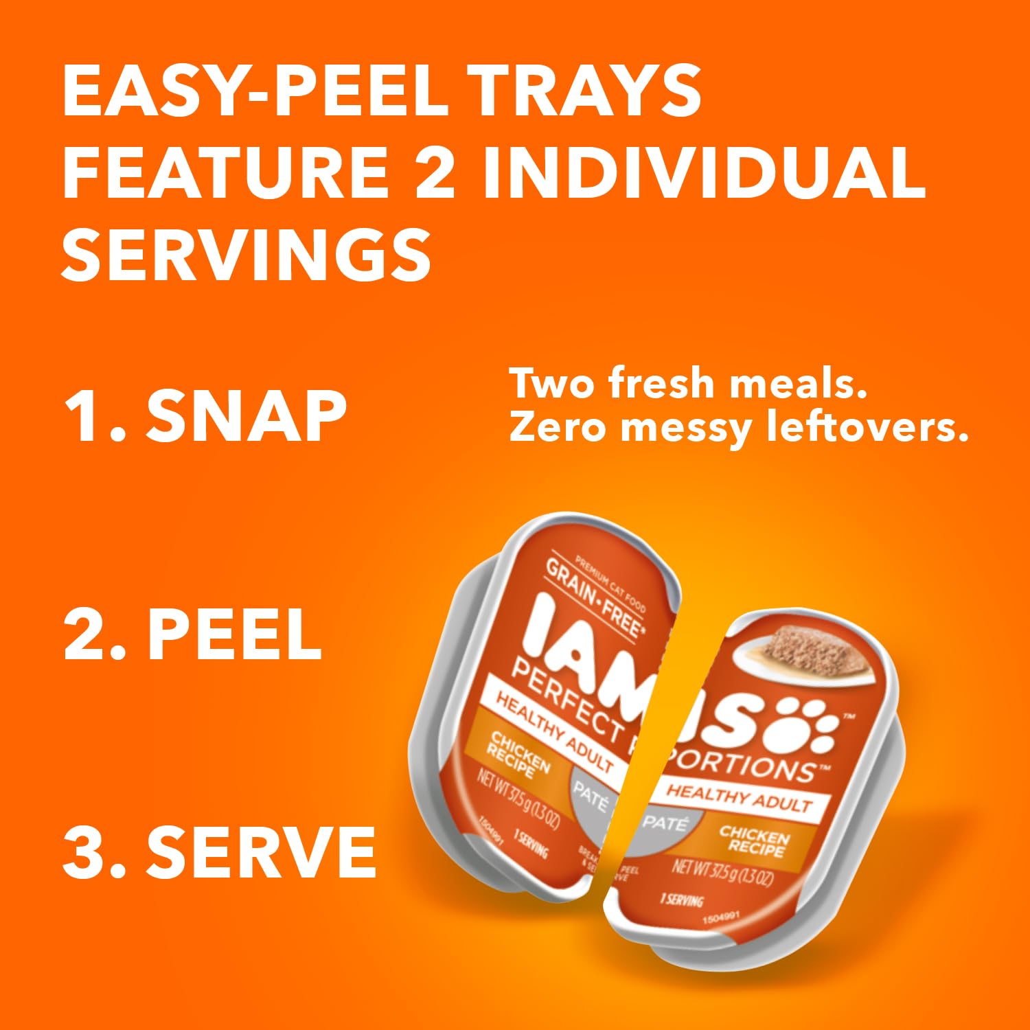 Grain-free pate from IAMS with no artificial flavors; trace amounts possible