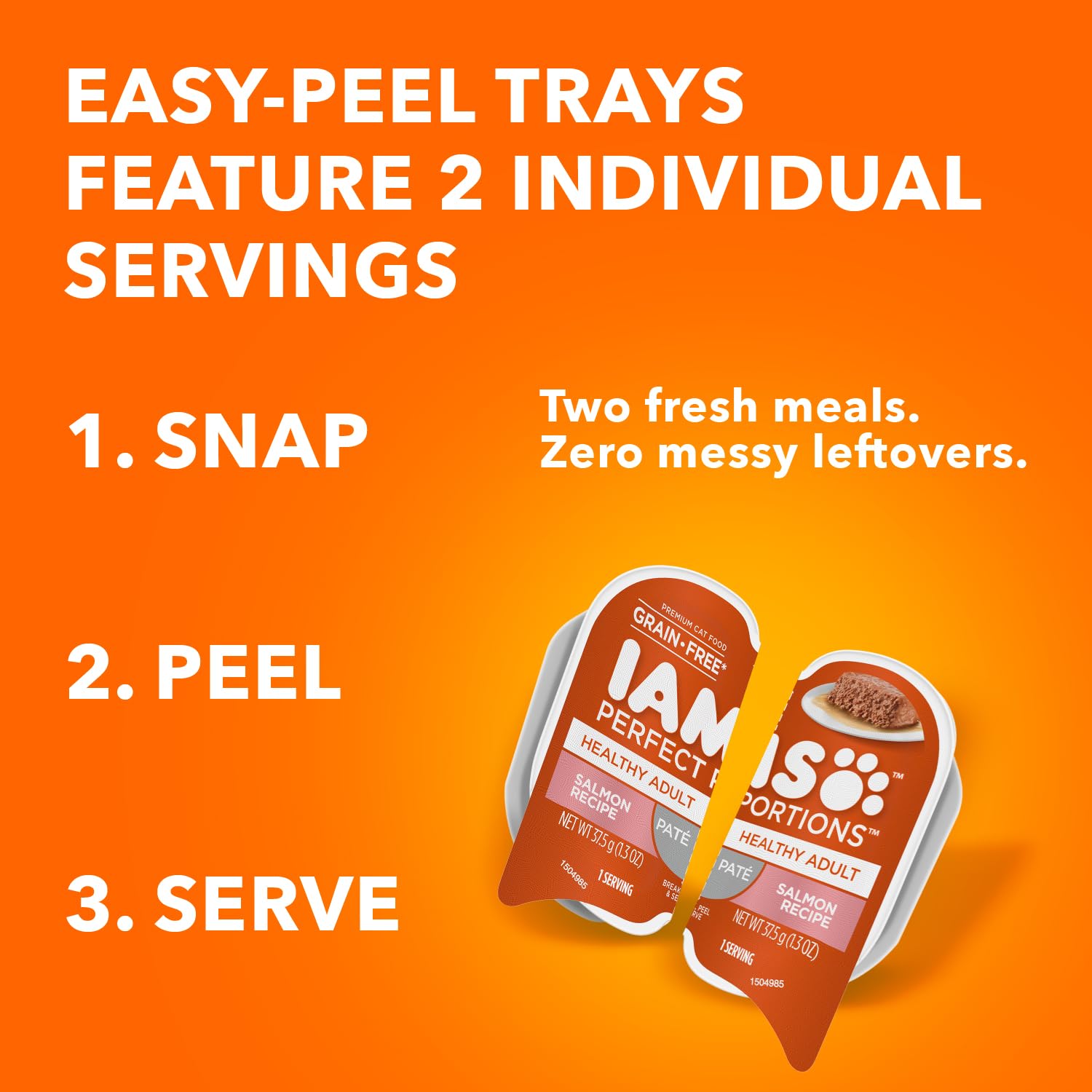 IAMS grain-free formula supports indoor cats with balanced portions.