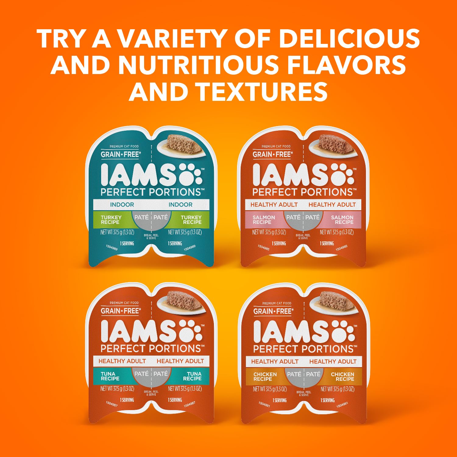 No artificial flavors or preservatives in IAMS wet cat food for cats.