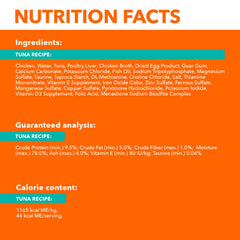 IAMS Perfect Portions tuna pate ingredient glance emphasizes grain-free formula and real tuna.