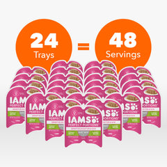 IAMS Perfect Portions turkey pâté close-up texture highlights smooth, palatable pate.