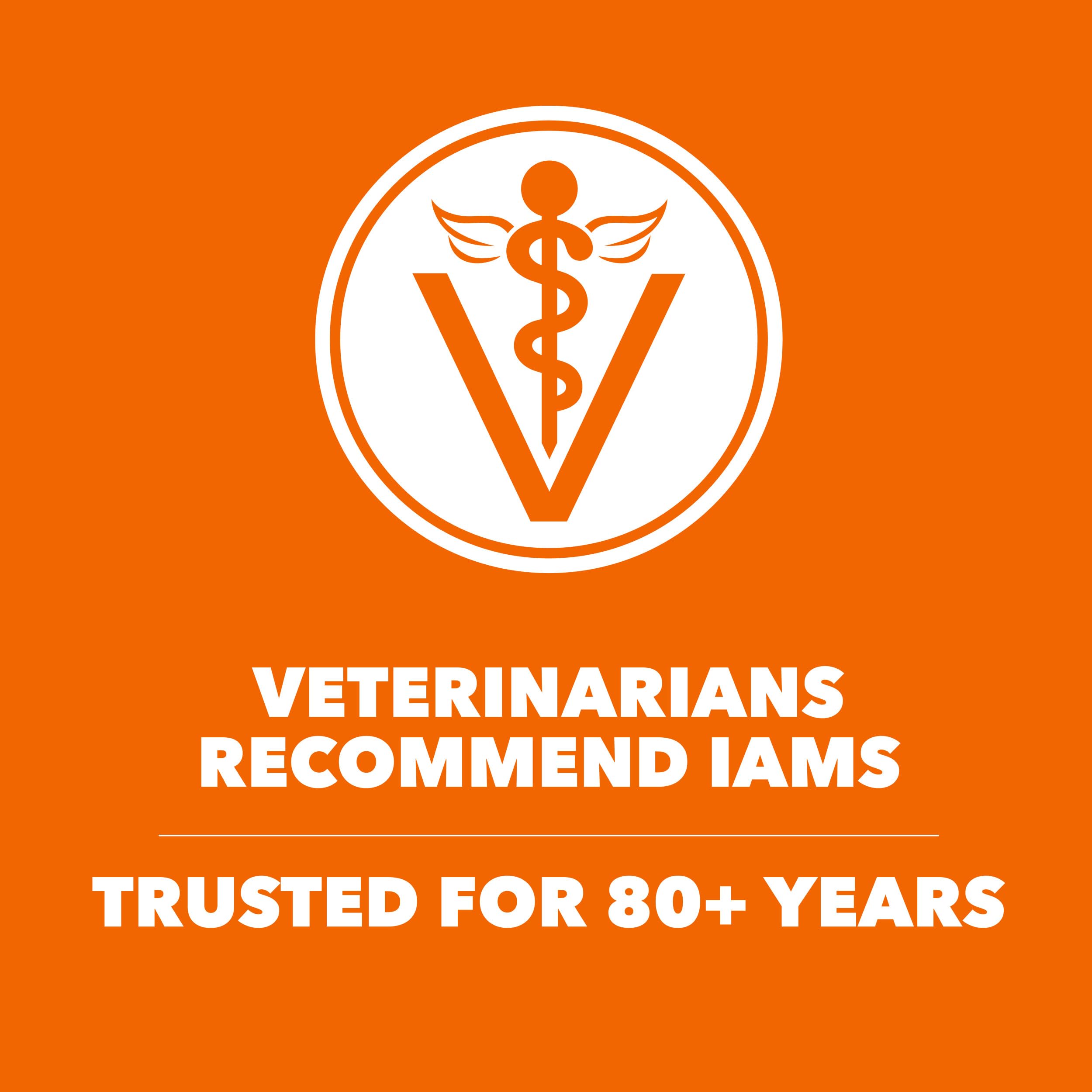 Nutrition label emphasizing five benefits of IAMS Proactive Health for cats