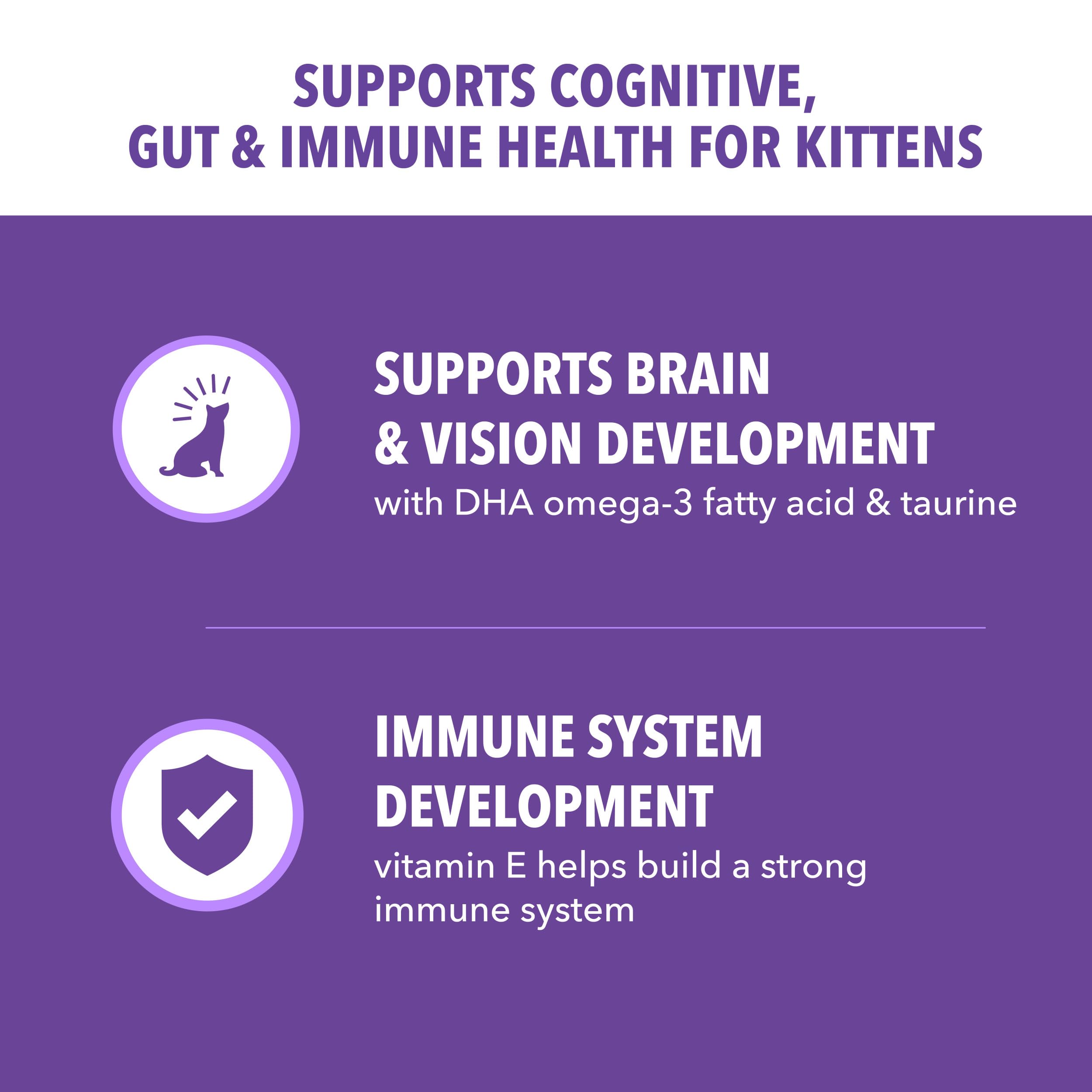 IAMS Proactive Health Kitten real chicken ingredient highlights primary protein for active kittens.