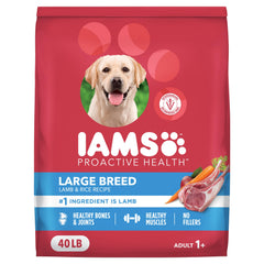 IAMS Proactive Health Large Breed Lamb & Rice bag for balanced daily nutrition