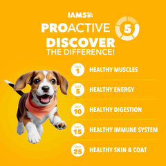 IAMS Proactive Health real chicken ingredient close-up highlights quality protein.