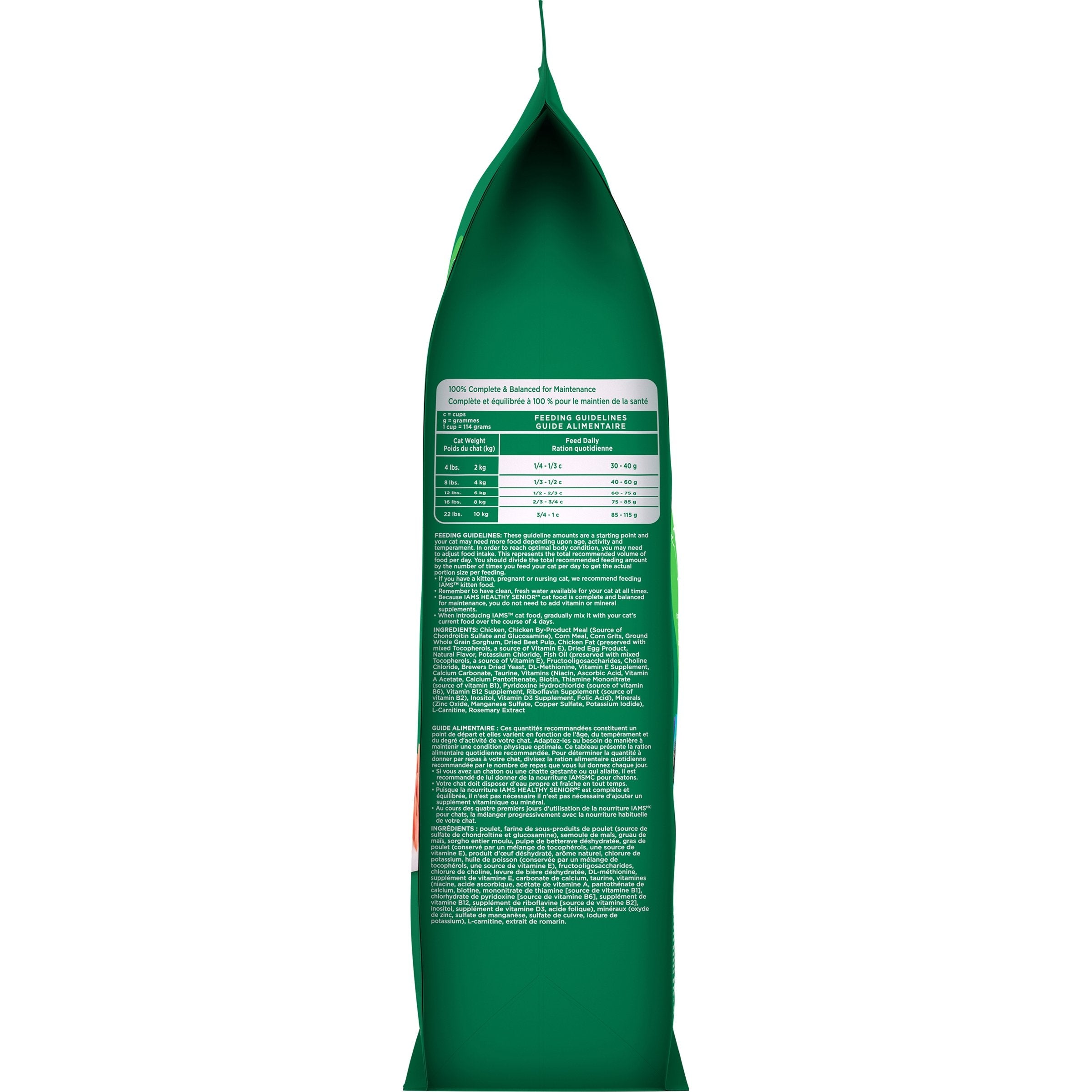 IAMS Proactive Health Senior ingredients panel highlighting minerals and antioxidants.