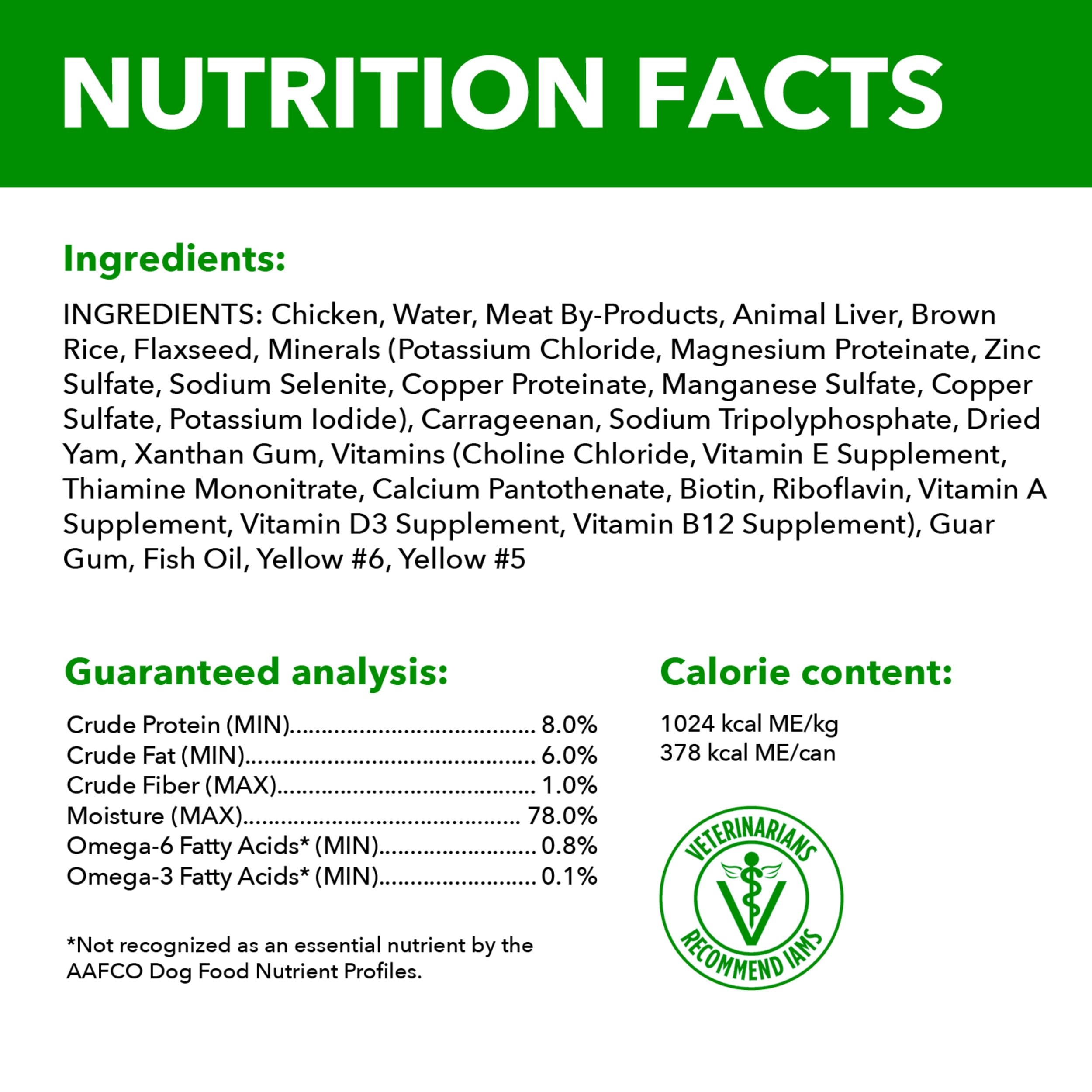 Adult maintenance formula from IAMS Proactive Health for balanced daily meals.
