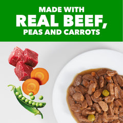 IAMS Proactive Health beef chunks in a serving bowl