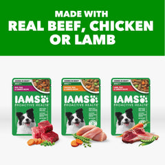 IAMS Proactive Health chicken pouch closeup highlighting wholesome protein