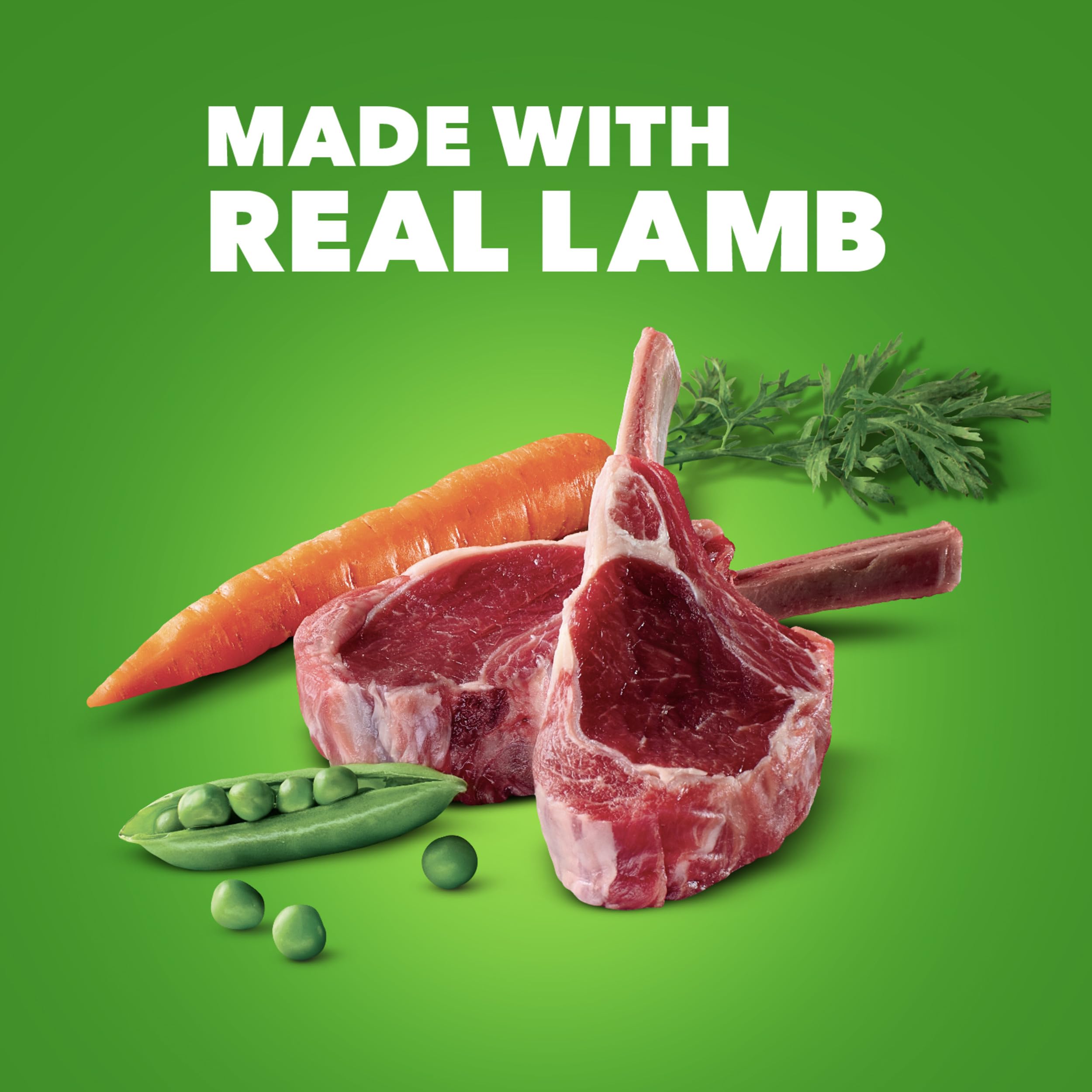IAMS Proactive Health Lamb Chunks in Gravy can on a kitchen counter