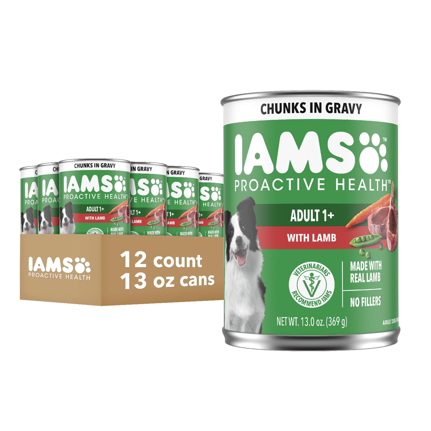 IAMS Proactive Health Lamb Chunks in Gravy close-up for daily meals