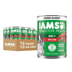 IAMS Proactive Health Lamb Chunks in Gravy close-up for daily meals