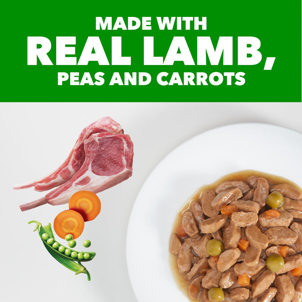 IAMS Proactive Health lamb recipe provides Omega fatty acids for healthy skin and coat.